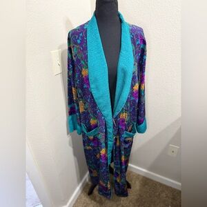 Vintage Gold Label Victoria's Secret Floral Robe- Size‎ Small